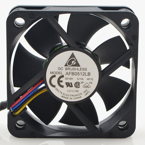 1pcs AFB0512LB 12V 0.11A Double ball bearing fan 5015 50mm 50x50x15mm  4 wire 4pin mute cooling fan ► Photo 1/4