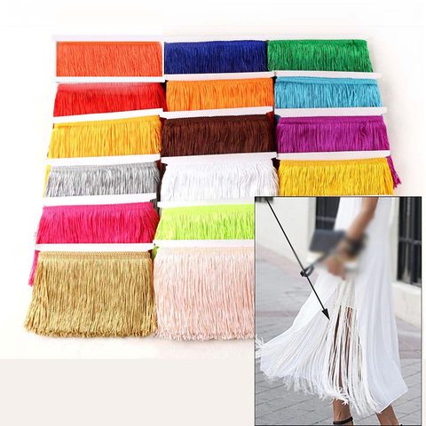 10 yards/lot 30 Cm Polyester Tassel Fringe Encryption Double Thread Lace Trimming for Latin Dress Curtain Diy Fabric Accessories ► Photo 1/6