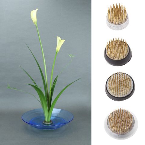 Round Ikebana Kenzan Flower Frog With Rubber Gasket Art Fixed Arranging Tools K1MF ► Photo 1/5