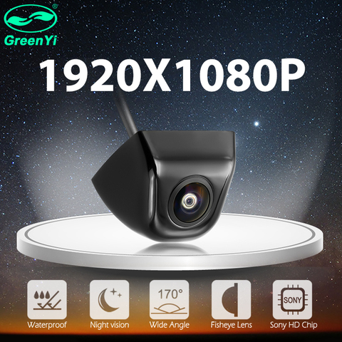 HD 1920*1080P Night Vision Fisheye Lens Vehicle Reverse Backup Rear View AHD CVBS Camera For 2022-2022 Android DVD AHD Monitor ► Photo 1/6