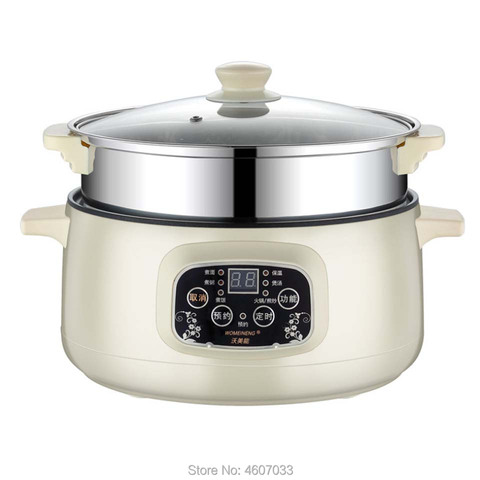 220V Multifunctional Electric Cooker Heating Pan Electric Cooking Pot Machine Hotpot Noodles Eggs Soup Steamer mini rice cooker ► Photo 1/6