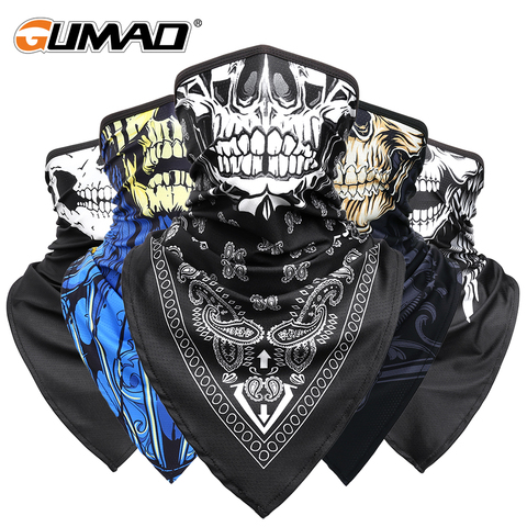 Men Girl Breathable Sport Red Skull Bandana Scary Face Ski Triangle Scarf Fishing Hiking Running Neck Gaiter Cover Headband Thin ► Photo 1/6