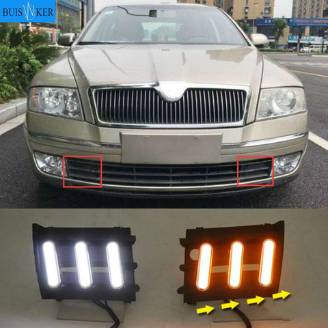 2PCs/set Car styling Daylight Daytime Running light led drl For Skoda Octavia A5 2007 2008 2009 waterproof daylight ► Photo 1/3