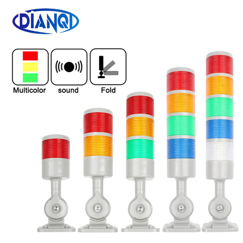 Rotatable 180 Stack light Red Orange amber Green warning light industrial for CNC machine DC12-24V Steady flashing light LED ► Photo 1/6