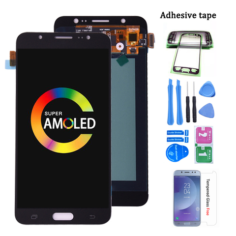 Super Amoled For Samsung Galaxy J7 2016  J710 SM-J710F J710M J710H J710FN LCD Display with Touch Screen Digitizer Assembly ► Photo 1/6