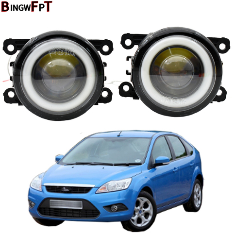 2 pcs Car LED Fog Light Angel Eye DRL Front Fog Lamp For Ford Focus MK2 MK3 2004-2015 ► Photo 1/6