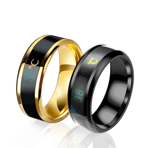 Temperature Ring Titanium Steel Mood Emotion Feeling Intelligent Temperature Sensitive Rings for Women Men Waterproof Jewelry ► Photo 1/6