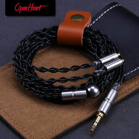 OPENHEART 8 Core Original MMCX Cable for Earphones 3.5mm Upgrade Replacement Disassemble Silver-plate Cables mmcx high quality ► Photo 1/6