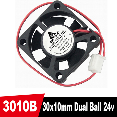 2Pcs Gdstime 3010 24V 2Pin 3CM Dual Ball 30mm 30x30x10mm CPU Micro DC Mini Brushless Cooler Cooling axial  Fan ► Photo 1/6