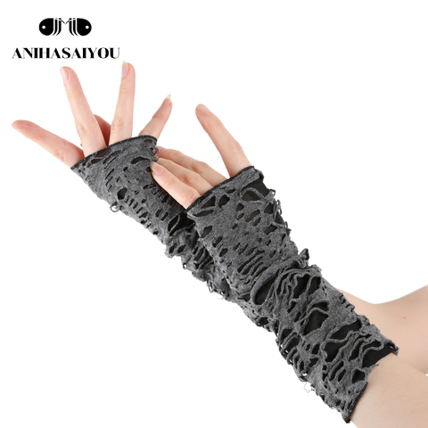 Sexy long women's gloves Gothic fingerless gloves  Punk Rock Gloves Hip Pop Mittens Clubwear Dance Cosplay women's mittens-1282 ► Photo 1/6