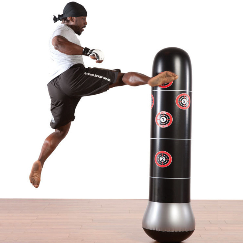 Boxing Punching Bag Inflatable Free-Stand Tumbler Muay Thai Sandbag for Kid 