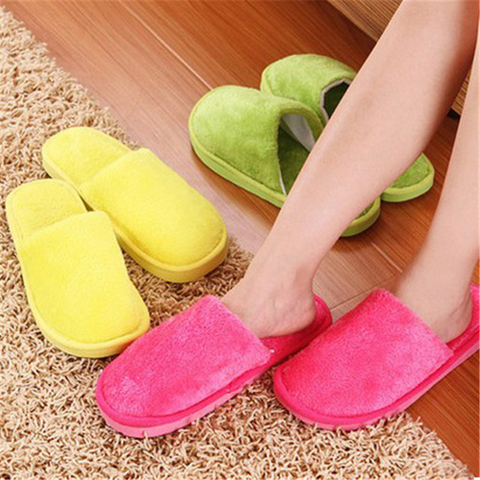 Cotton Indoor Slippers Women Winter Plush Warm Bedroom Slippers Mens Comfortable Home Shoes Summer Breathable Soft Flip Flop ► Photo 1/6