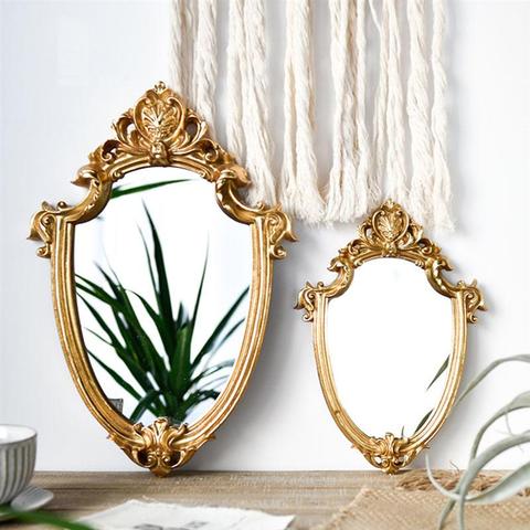 Vintage Mirror Exquisite Makeup Mirror Bathroom Wall Hanging Mirror Gifts For Woman Lady Decorative Mirror Home Decor Supplies ► Photo 1/6