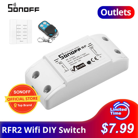 SONOFF Outlets RFR2 Wifi Breaker Moudle DIY Wifi/433MHz RF Remote Control Switch Smart Home Automation Works With sonoff RM433 ► Photo 1/6