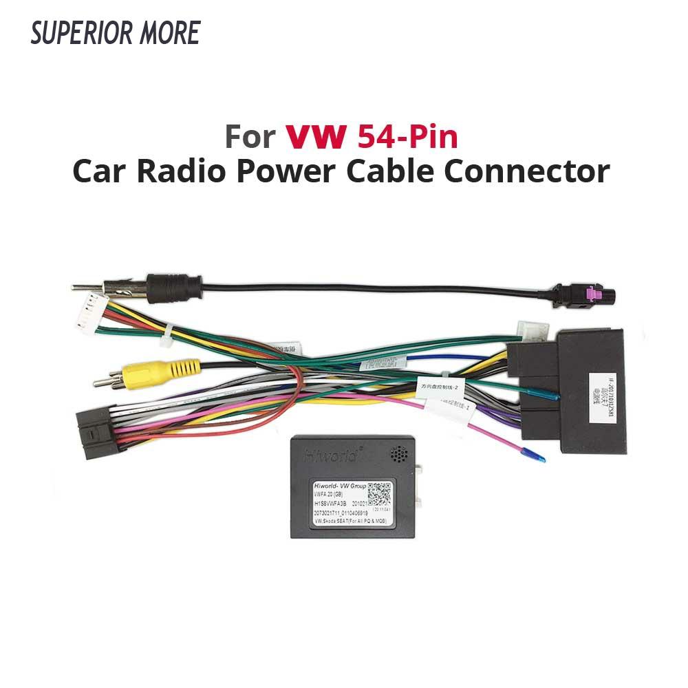 Car Radio Cable CAN BUS for Volkswagen Skoda VW Golf Touran 16pin Power Wiring Harness DVD Android Multimedia Player Connector ► Photo 1/6