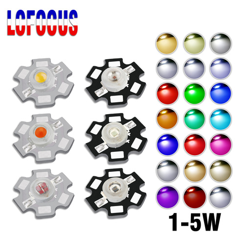 High Power LED COB Chip 1W 3W 5W Warm Cool White Red Blue Green Yellow Full Spectrum 660nm 440nm For Grow Light Aquarium Lamps ► Photo 1/6