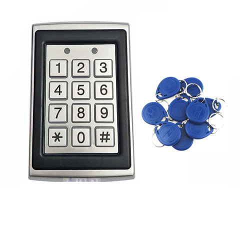 Gate Opener Door Lock 125KHz Access Control Keypad Controller PIN Code RFID Card with Waterproof,Backlit Keyboard,Metal Case ► Photo 1/2