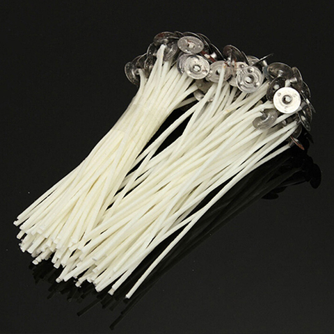 30Pcs 10cm Candle Wicks for Candle Making DIY Art Low-Smoke Waxed Wick with Sustainer Cotton Candle Wicks Accessories Decoration ► Photo 1/5