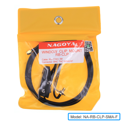 Original NAGOYA RB-CLP Window Clip Mount RG-174/U 3M Cable SMA-Female Connector for TYT TH-UV8000D Talkie Talkie ► Photo 1/6