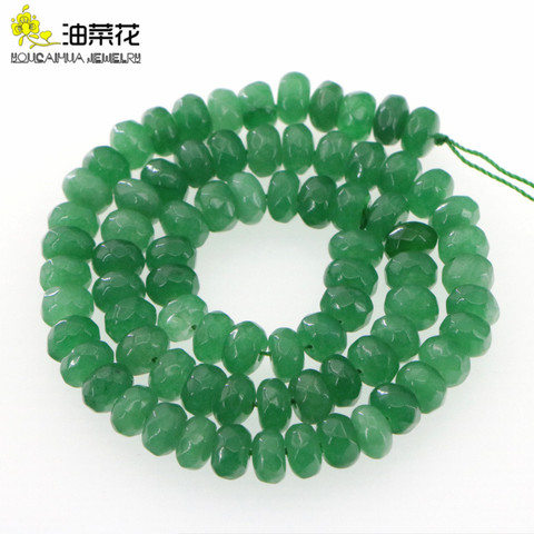 5x8mm Natural Faceted Green Emerald Abacus Rondelle Loose Beads Gemstone 15" 