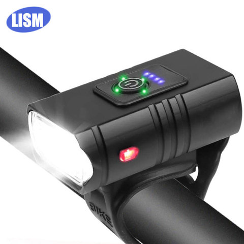 10W Bicycle Light 6 Modes USB Rechargeable Bike Lights IP44 Power Display MTB Mountain Road Bike Front Lamp Cycling Equipment ► Photo 1/6