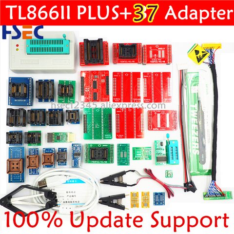 Original TL866II Plus Universal Minipro Bios Programmer+ 37 Items With NAND Adapters TL866 PIC Bios High Speed USB Programmer ► Photo 1/6
