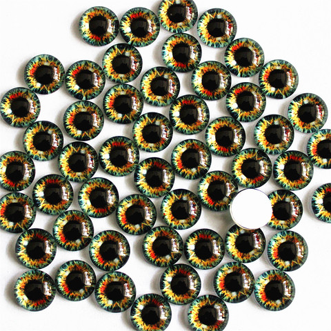 From 8mm to 25mm Brown Round Dragon Eyes In Pairs Pattern Glass Flatback Photo Cabochons Base DIY Msking Accessories K06229 ► Photo 1/1