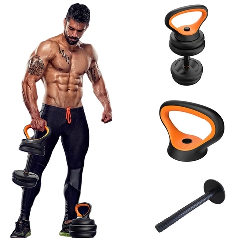 Gym Home Fitness Adjustable Kettlebell Handle Use for Weight Plates Arm Strength Workout Kettle Bell Grip Dumbbell Equipment ► Photo 1/1