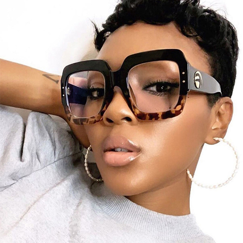 2022 anti blue light Oversized glasses frame women fashion Luxury brand  Square Big frame Clear lens transparent frames Vintage - Price history &  Review, AliExpress Seller - GL Glasses Store