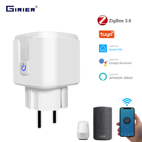 Tuya ZigBee 3.0 Smart Power Plug 16A Wireless App Voice Remote Control Socket Energy Monitor Outlet Works with Alexa Google Home ► Photo 1/6