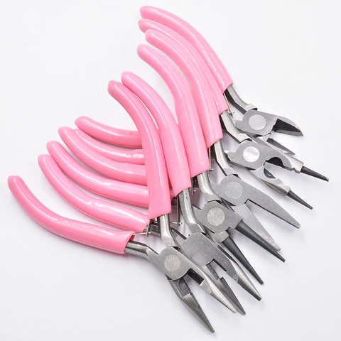 Cute Pink Color Handle Anti-slip Splicing and Fixing Jewelry Pliers Tools & Equipment Kit for DIY Jewelery Accessory Design ► Photo 1/5