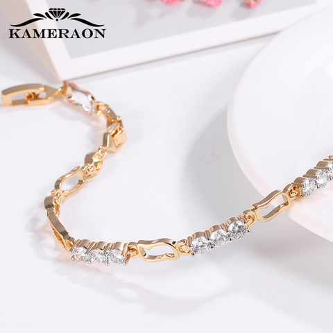 New Arrivals women fashion bracelets  with stones Shiny AAAAA CZ Crystal friendship female wrist bracelet ► Photo 1/6