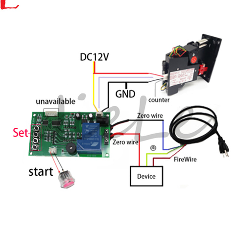 Factory price Control Timer Board Power JY-15B with 40cm white lead Time Supply for coin acceptor selector ► Photo 1/4