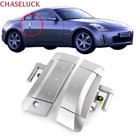 For Nissan 350Z 2003-2009 Left Right Outside Outer Door Handle Front Driver Passenger Exterior Handles Left Drive ONLY Silver ► Photo 1/6