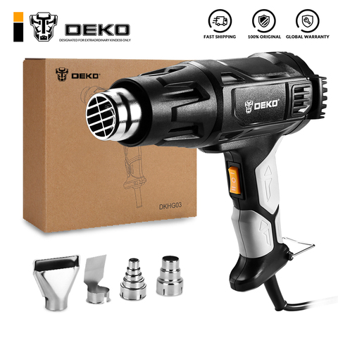 DEKO NEW DKHG03 220V 2000W Advanced Hot Air Gun Temperatures Adjustable With Four Nozzles Electric Heat Gun ► Photo 1/6