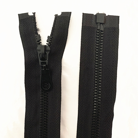2pcs 5# 25-70cm black  detachable resin zipper opening opening automatic ecological locking plastic zipper for sewing suit ► Photo 1/6