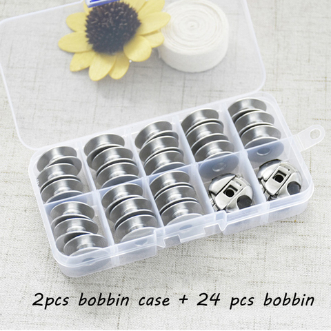 BC-DB1-NBL 2 PCS Bobbin Case + 24 PCS Bobbin High Quality Single Needle Flat Sewing Machine Parts ► Photo 1/6