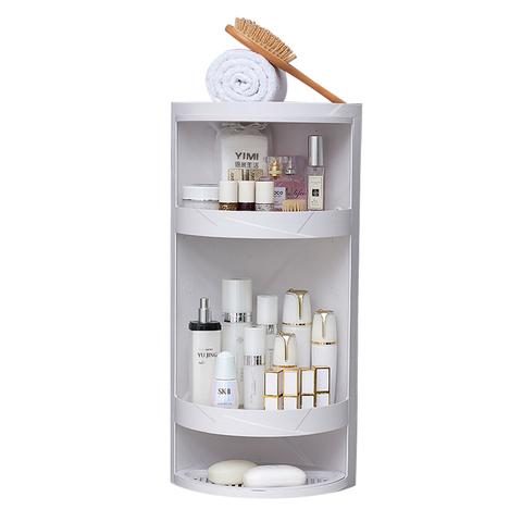 Punch-free Bathroom Corner Shelf, Wall Mounted Triangular Multi-layer  Storage Rack Set