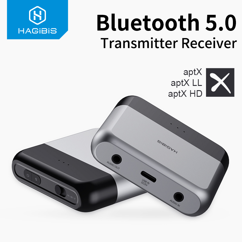 Hagibis Bluetooth Transmitter 5.0 For TV Headphones PC APTX 3.5mm Aux Bluetooth 