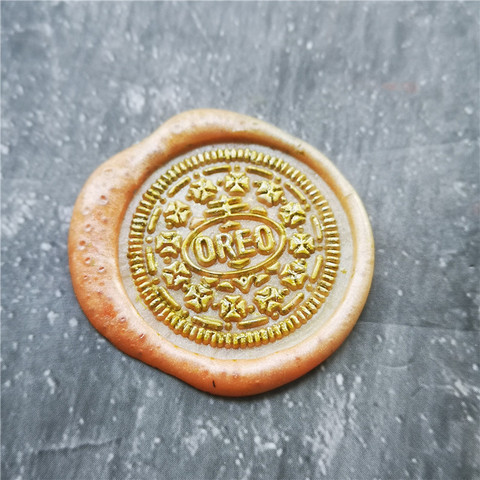 stamp head of Oreo Biscuits dessert Retro Wood Stamp Sealing Wax Seal Stamp Wedding Decorative sealing Stamp wax seals ► Photo 1/5