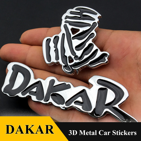 3D metal car stickers car styling Dakar Rally Off-road SUV Emblem Badge Motorcycle Decals for Jeep Wrangler Grand Cherokee PHEV ► Photo 1/5