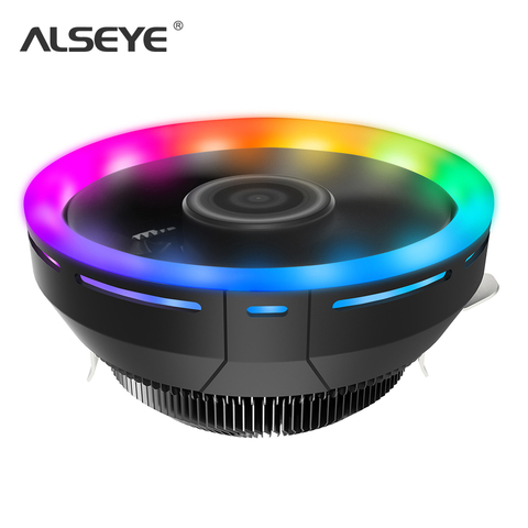 ALSEYE H120Z CPU Cooler 4pin PWM RGB Cooling Fan Quiet  Radiator  For Intel 775/115X/ AM2 AM3 AM3  AM4 ► Photo 1/6