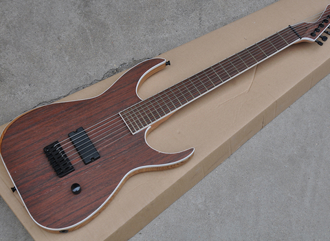 7 Strings Brown Electric Guitar with One Pickup,Elm Body,24 Frets,Rosewood Fretboard without Inlay ► Photo 1/5