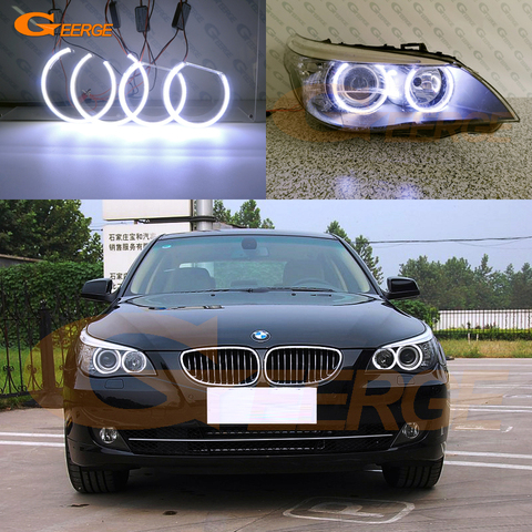 For BMW E60 E61 LCI 528i 530i 535i 550i M5 2007-2010 Excellent Ultra bright COB led angel eyes halo rings ► Photo 1/6