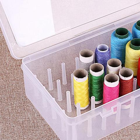 42 Axis Sewing Threads Box Thread Bobbins Empty Sewing Reel Box Sewing Box Transparent Needle Wire Storage Organizer Containers ► Photo 1/6