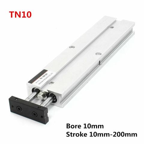 1pc TN10 TDA10 10mm Bore 5/10/20/30/40/50/60/70/75/80/90/100mm Stroke Double Rod Aluminum Alloy Pneumatic Air Cylinder ► Photo 1/3