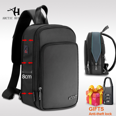 2022 New Multifunction Crossbody Bag for Men Anti-theft Shoulder Messenger Bags Male Waterproof Short Trip Expansion Chest Bag ► Photo 1/6