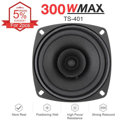 1pcs 4 Inch 300W 60Hz-20kHz Car Coaxial Speaker Vehicle Door Auto Audio Music Stereo Full Range Frequency Hifi Speaker ► Photo 1/6