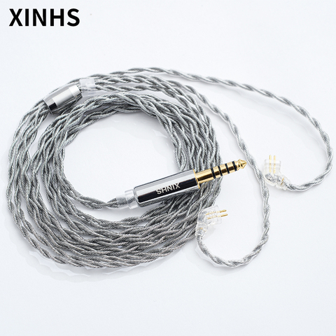 4 Cores Graphene Alloy Silver Plated Wire MMCX 0.78mm 2 Pin Replacement Headphones Cable Audio Upgrade Cable ► Photo 1/1