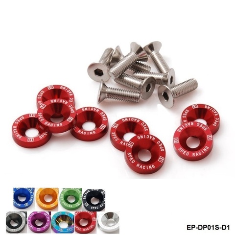 D1 Spec 8 Pcs/Bag  Engine Bumpers Fender Washers Bolt Screw Fit For Honda Civic EK EP AP DC2 DC5 EP-DP01S-D1-ALBZ ► Photo 1/6